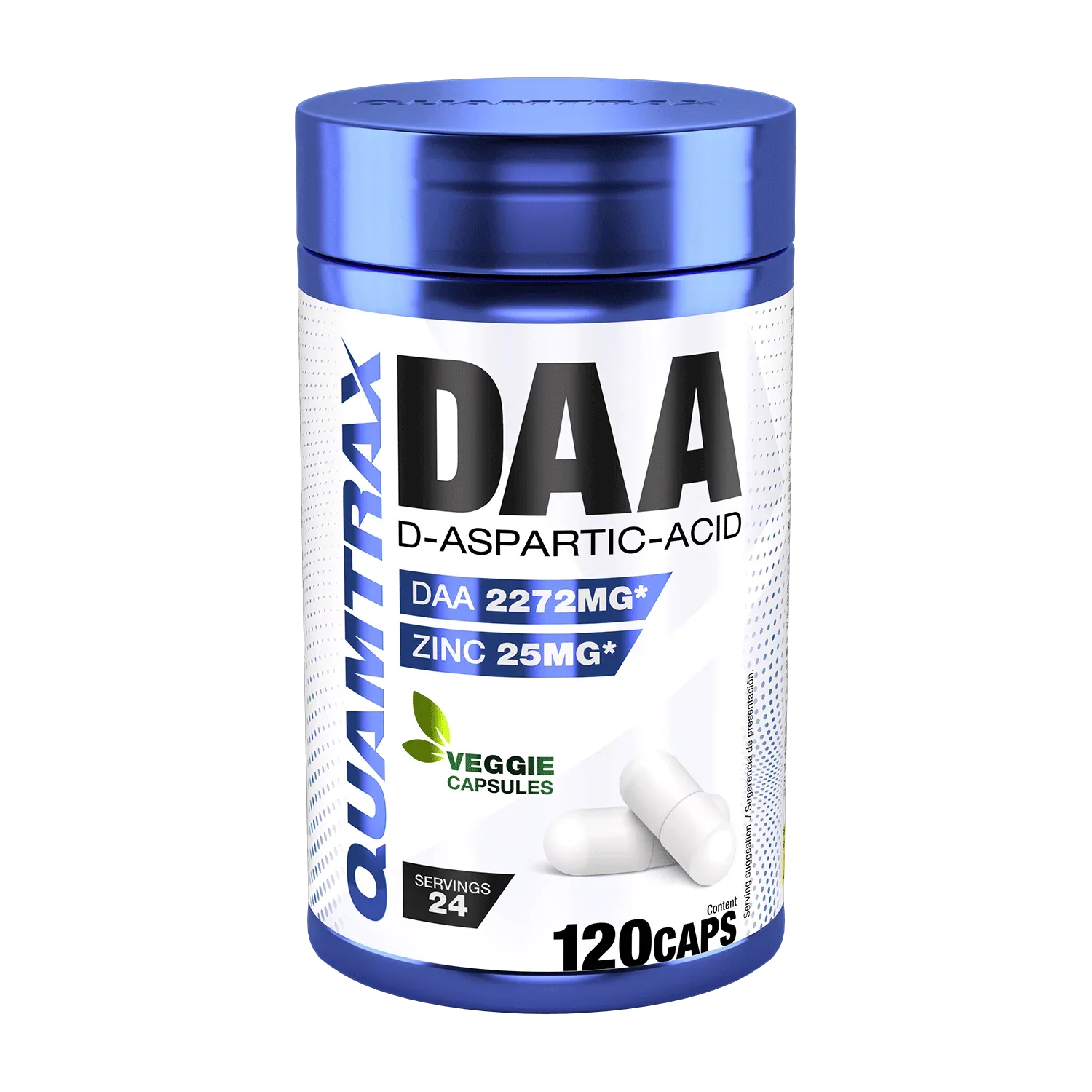 Quamtrax DAA D-Aspartic Acid 120 capsules