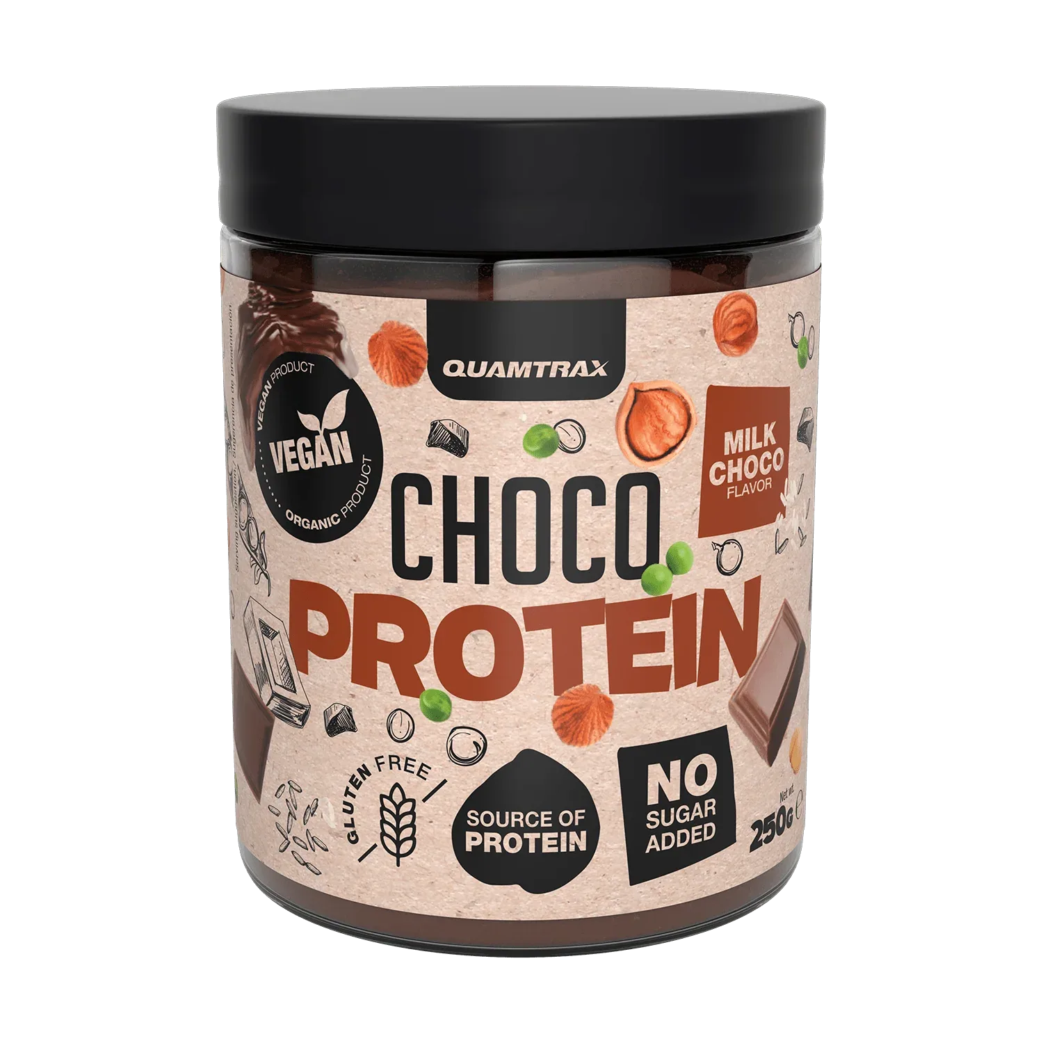 Quamtrax Gourmet Choco Vegan Protein Cream 250g